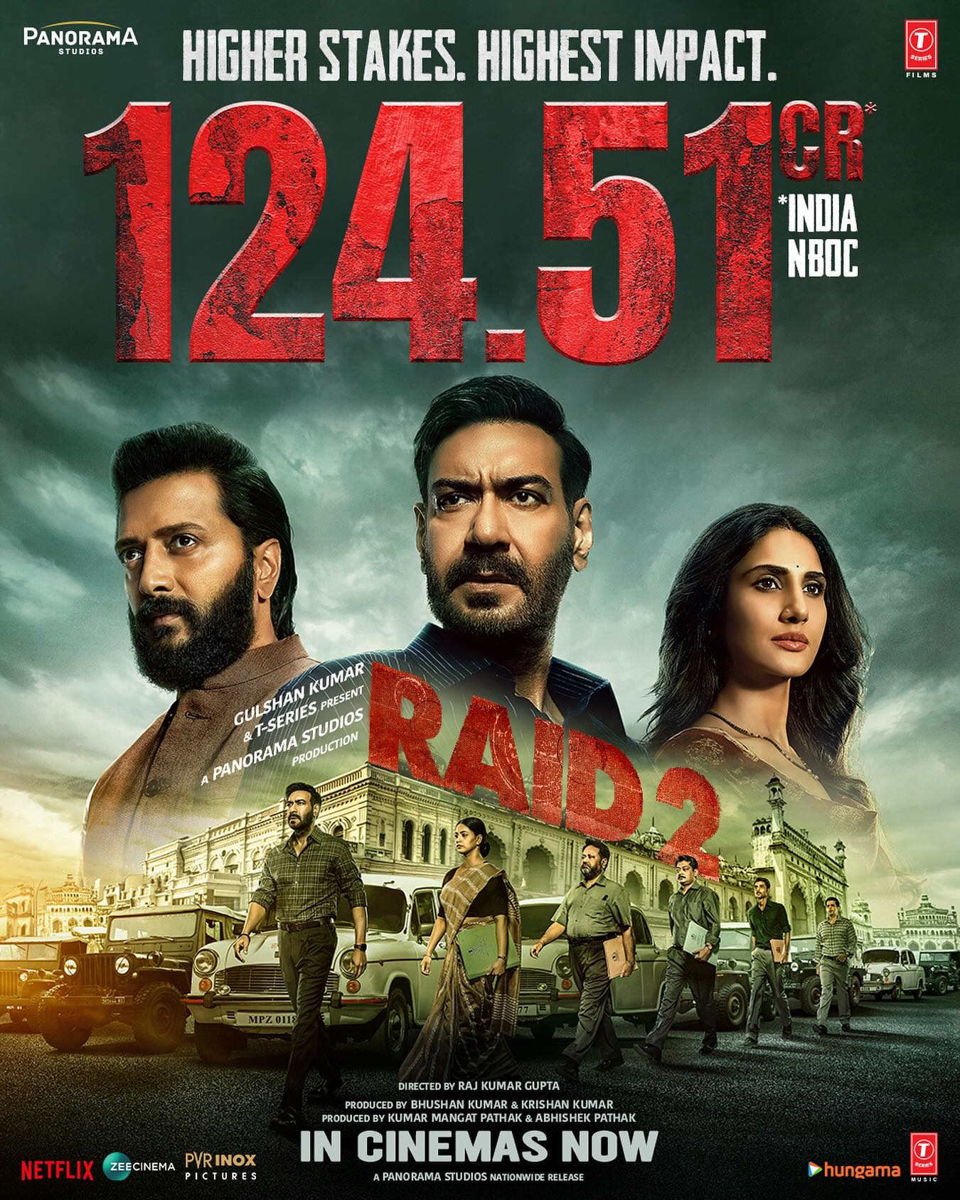 Raid2 Promises Impactful Cinematic Experience Exclusive film buzz ignites screens as T-Series launches this cinematic marvel with flair!!