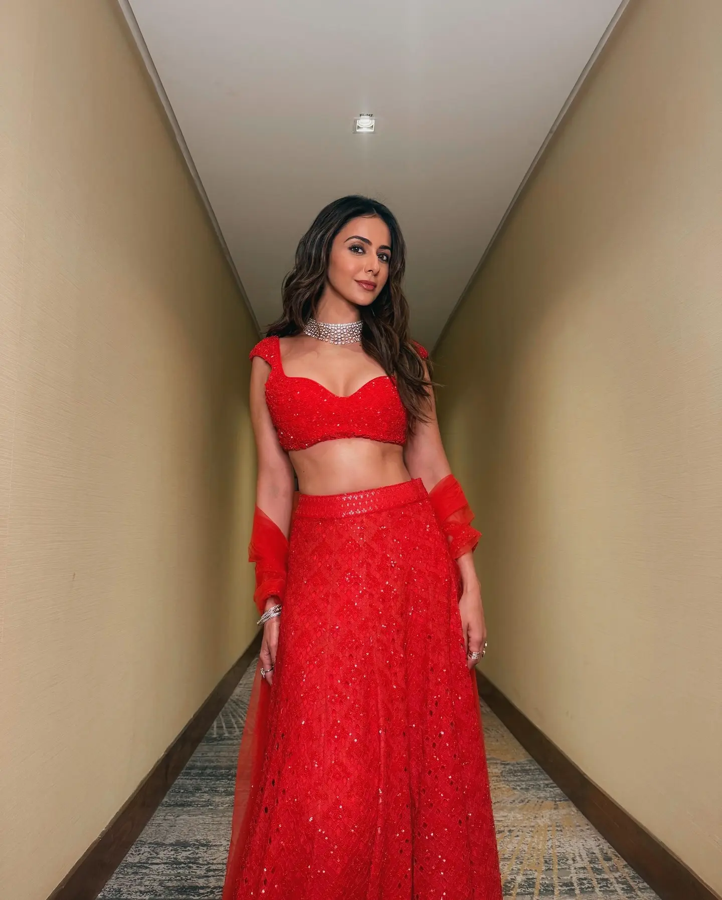 Rakul Preet Singh In Red Drama