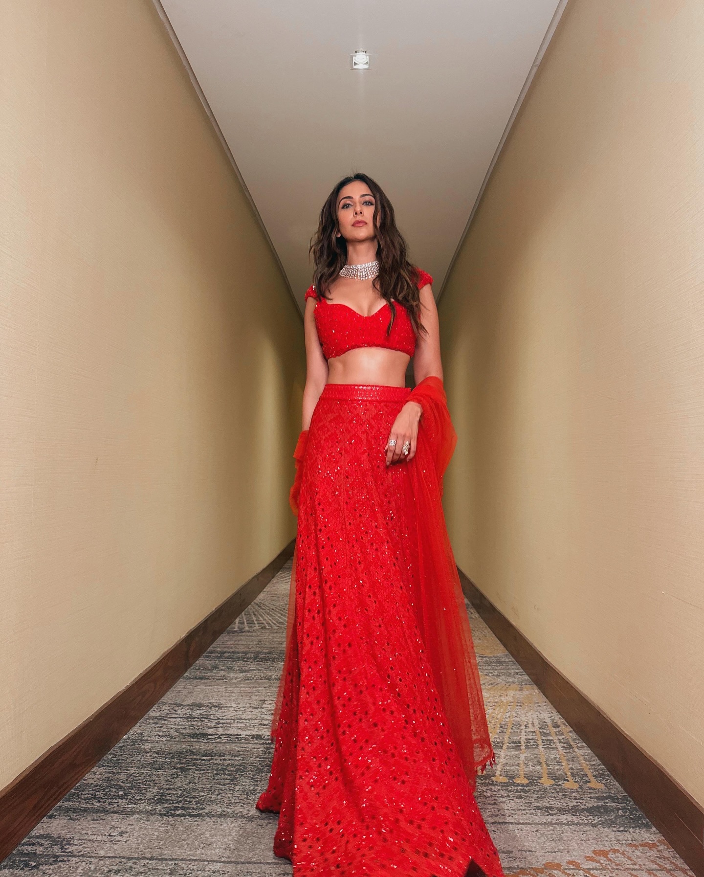 Rakul Preet Singh In Red Drama