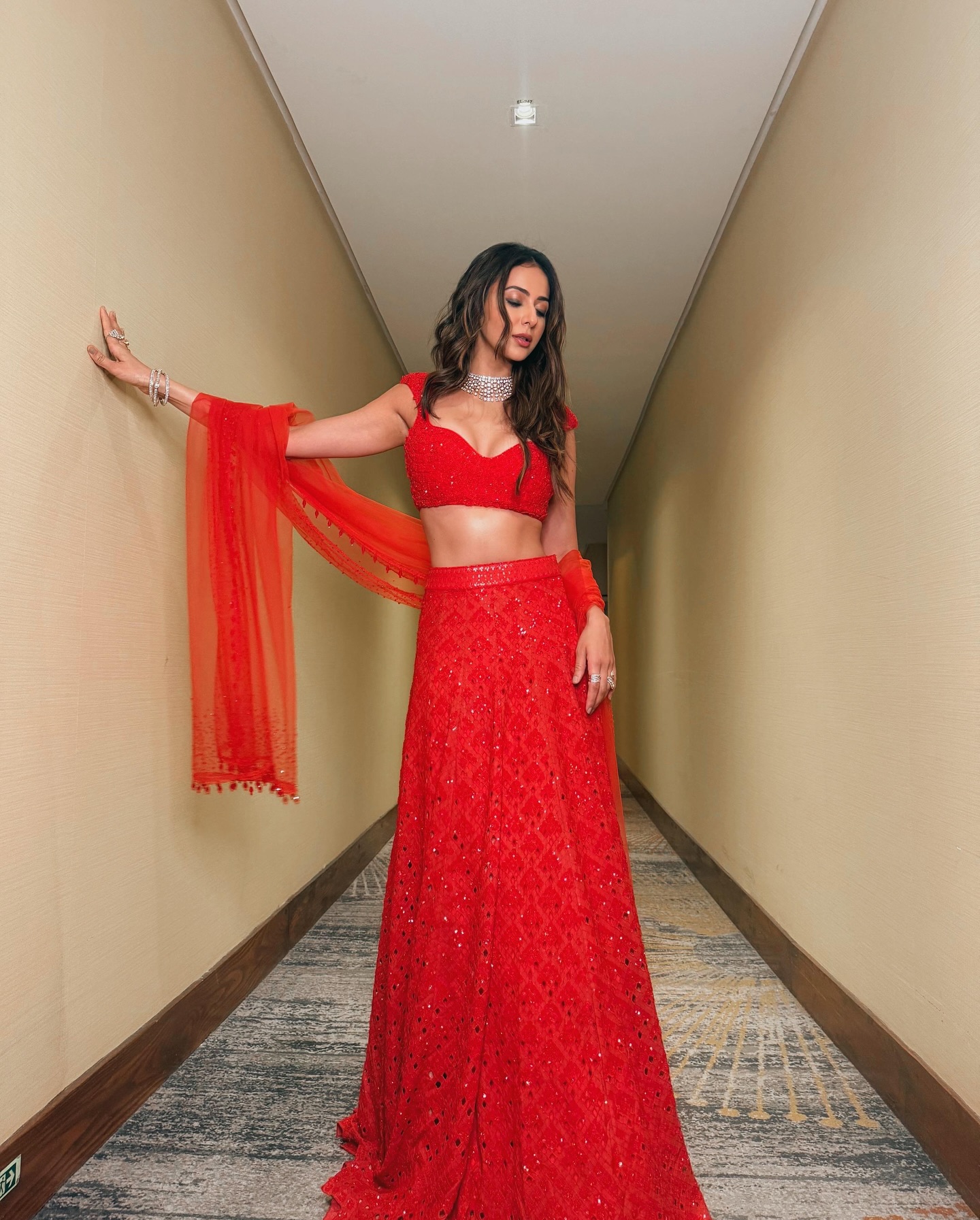 Rakul Preet Singh In Red Drama