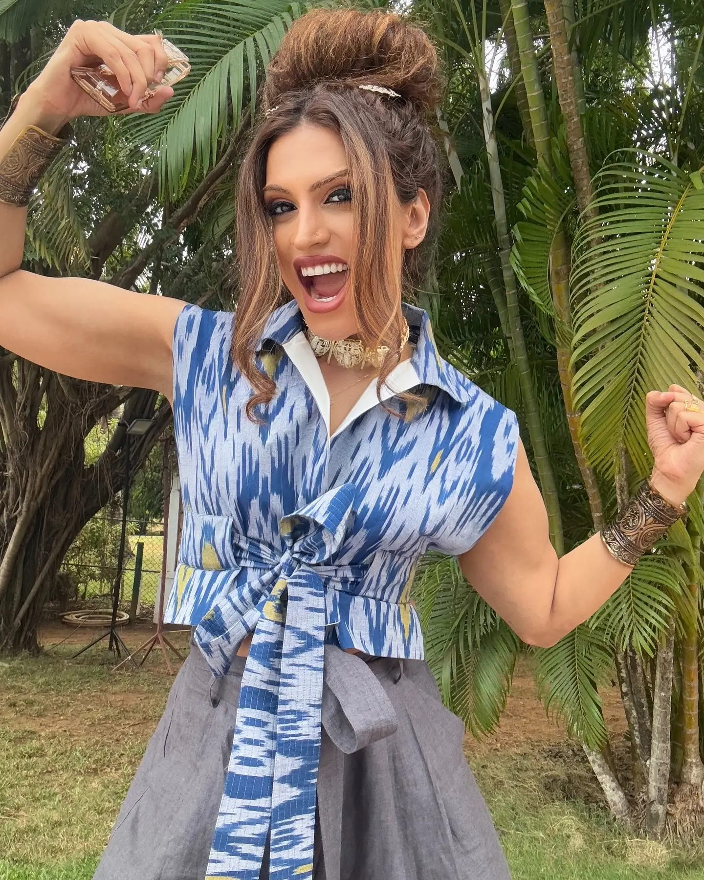 Rani KoHEnur Stuns In Goa Vibrant getaway chic meets custom couture at The Lalit Goa, celebrating style Bold+Vibes!