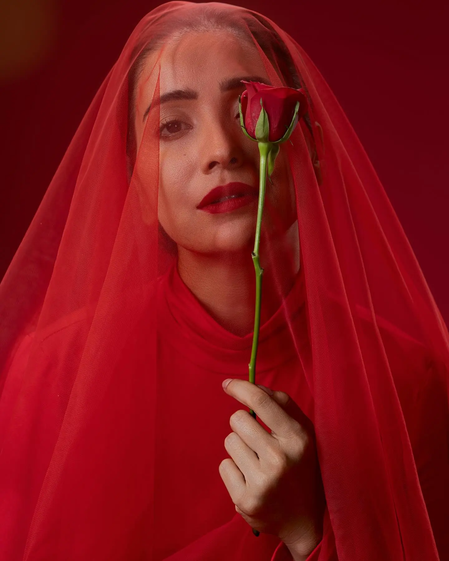 Red Revelation: Asha Negi’s Bold Fashion Statement