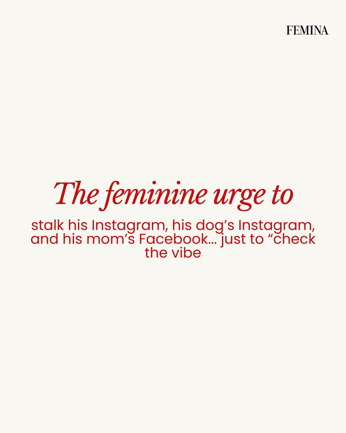 Femina’s latest Instagram post showcases quirky feminine urges, sparking engaging dialogue