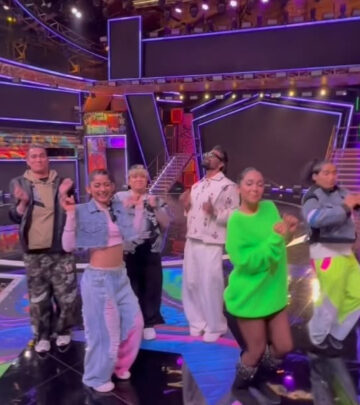Renowned choreographer shares vibrant energy with his hiphop crew, sparking smiles and pure joy in action.