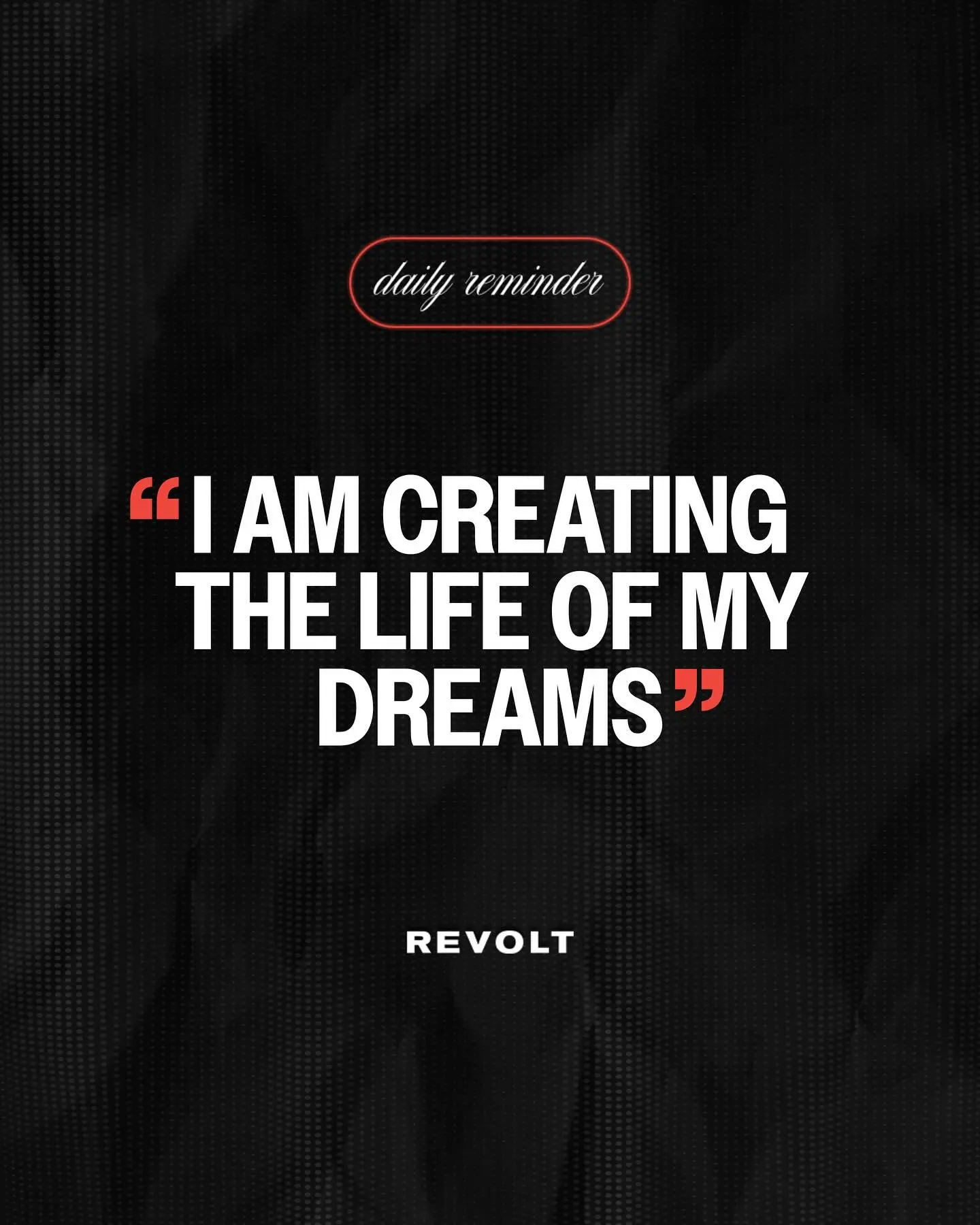Revolt Sparks Creative Manifestation Drive TV network's latest post fuels fresh energy and bold inspiration with visionary intent.!!!