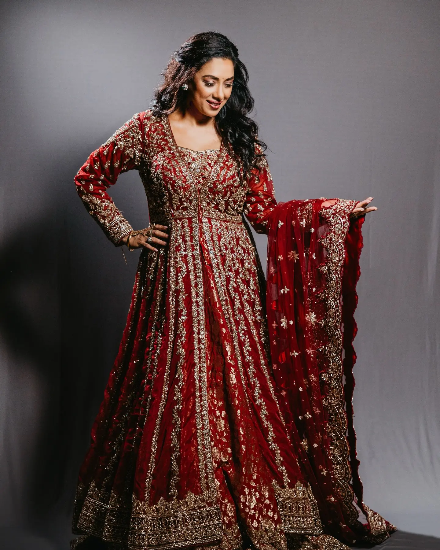 Rupali Ganguly Shines In Red Look For Anupamaa