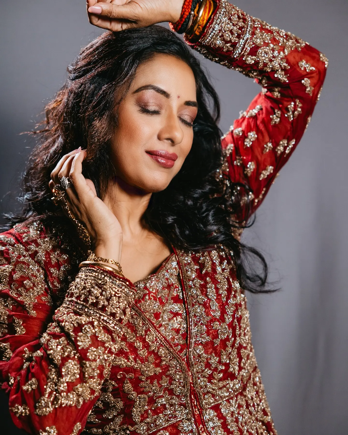 Rupali Ganguly Stuns In Red Bridalwear