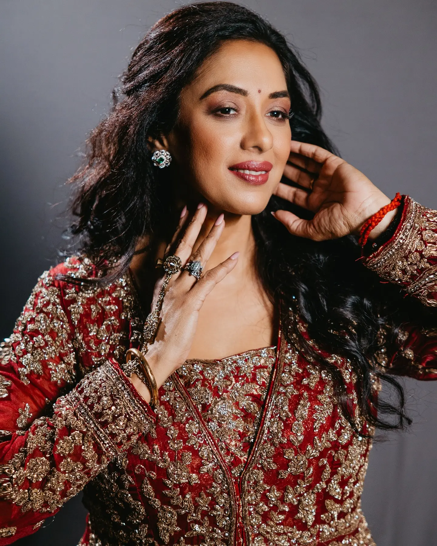 Rupali Ganguly Stuns In Red Bridalwear