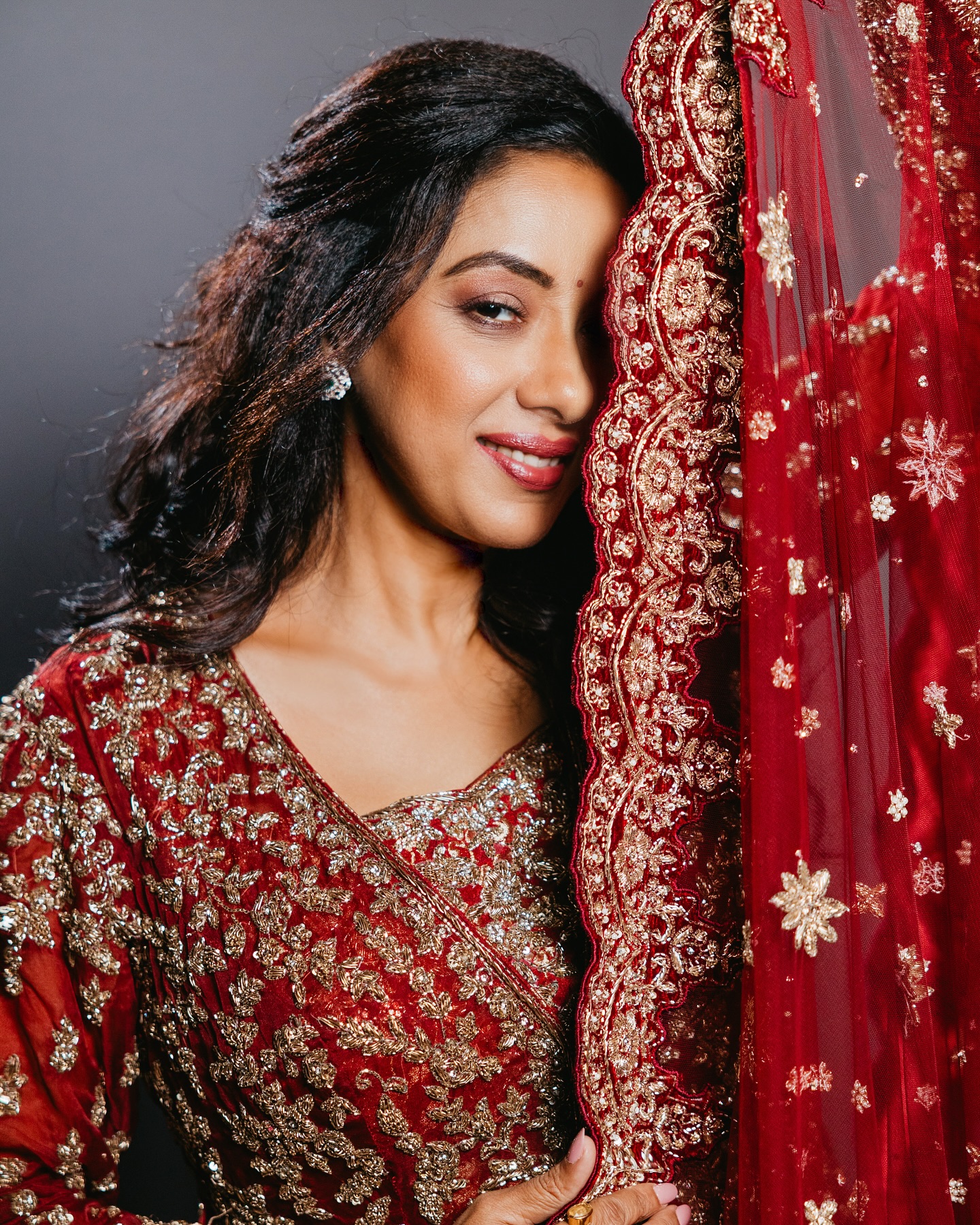 Rupali Ganguly Stuns In Red Bridalwear
