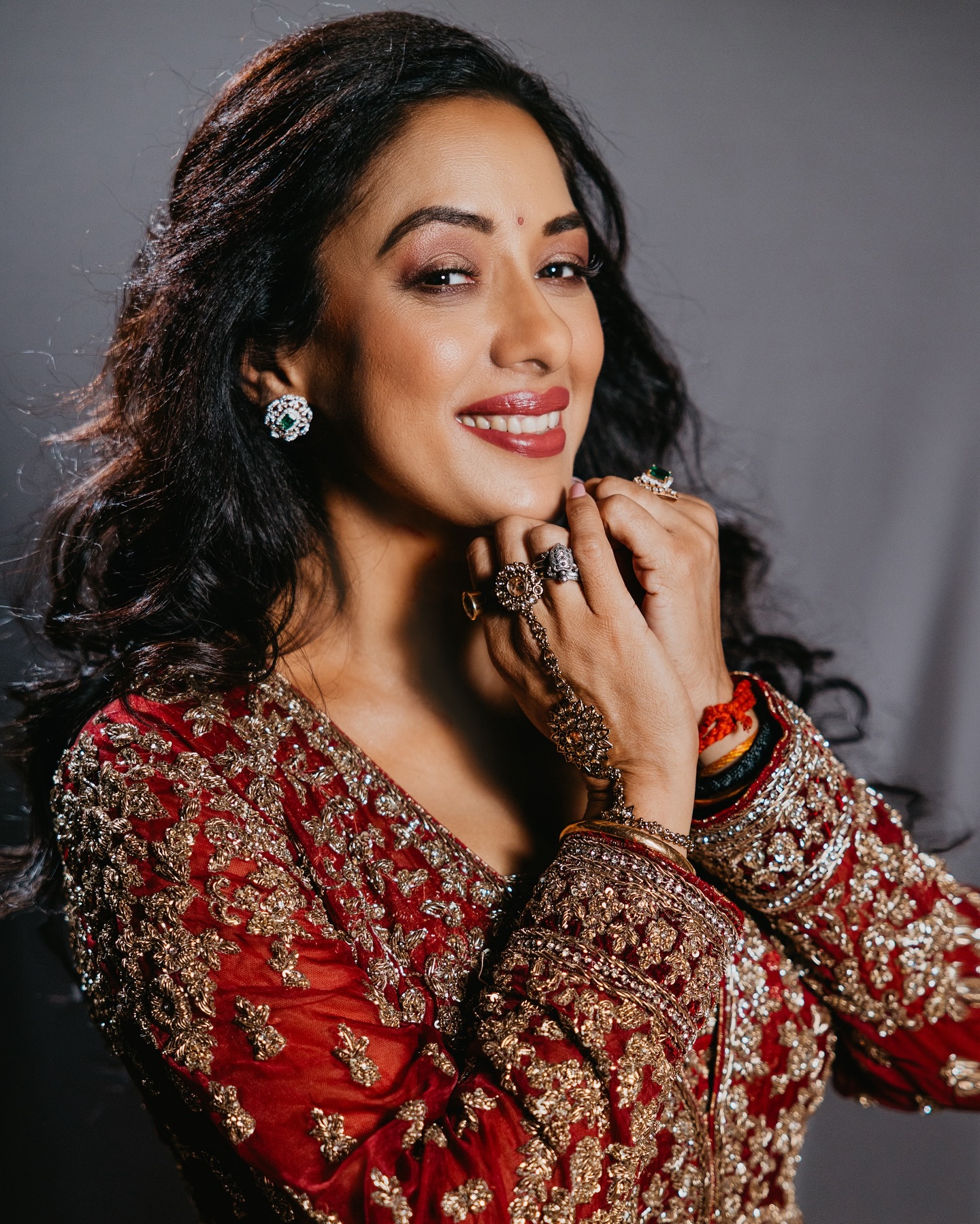 Rupali Ganguly Stuns In Red Bridalwear