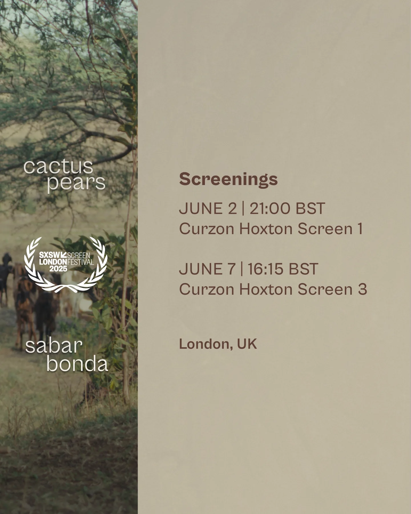Sabar Bonda Lands London Premiere
