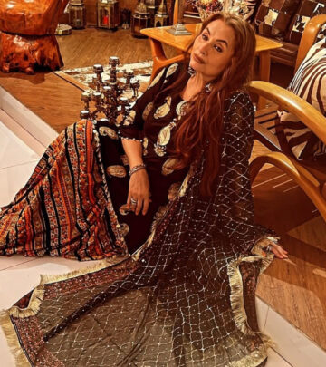 Salma Agha Embraces Rustic Elegance