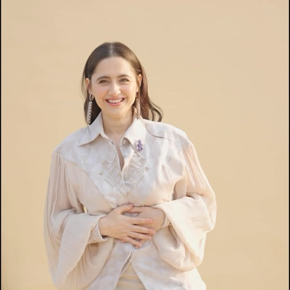 A behind-the-scenes glimpse into couture artistry with famed actress Sanjeeda Sheikh today!