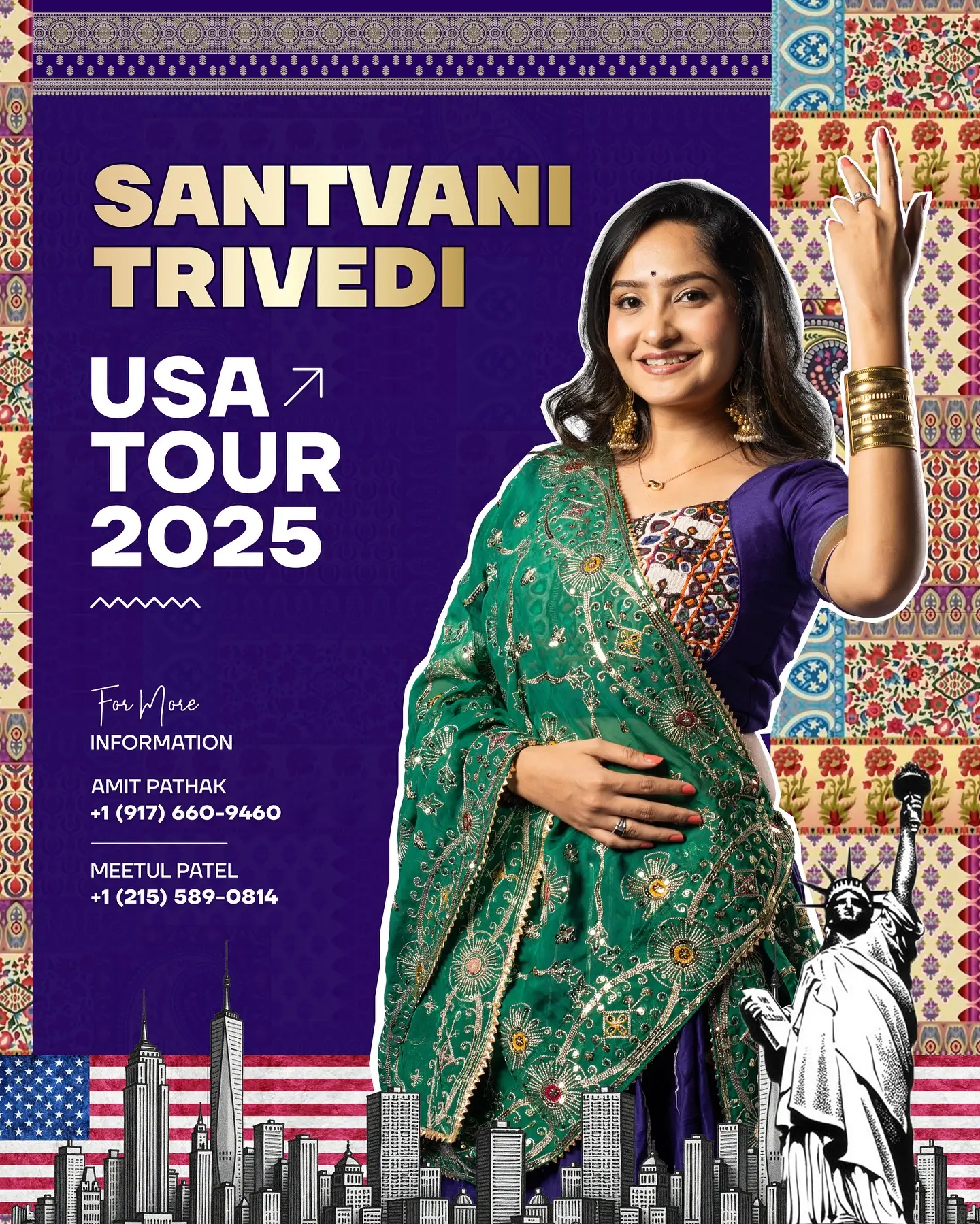 Santvani Trivedi Announces USA Tour Vibrant Garba beats and soul-stirring performances light up US stages for eager audiences!