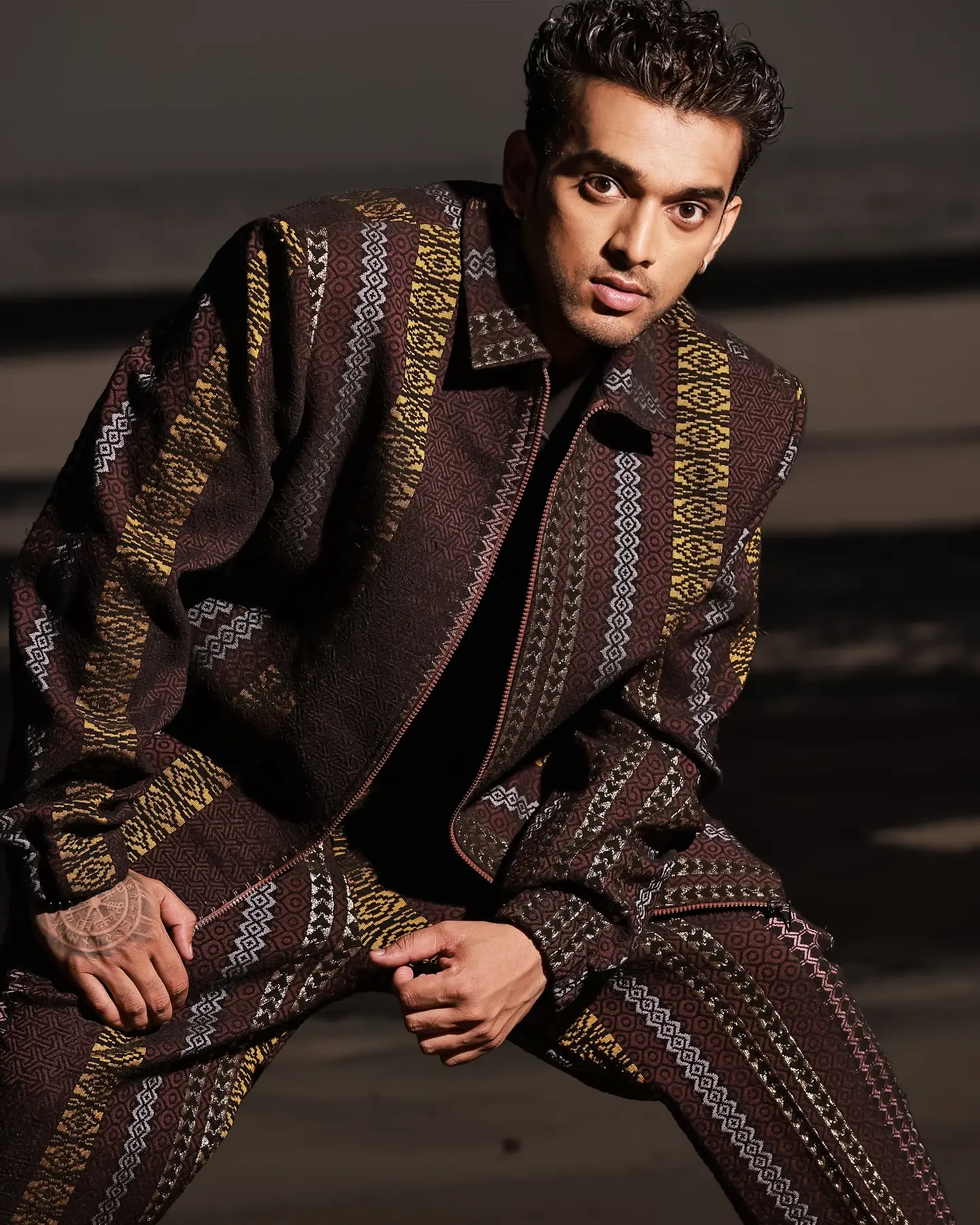 Shailesh Ramugade Shines In Golden Hour Elegance