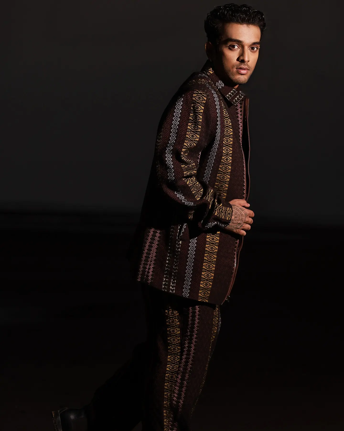 Shailesh Ramugade Shines In Golden Hour Elegance