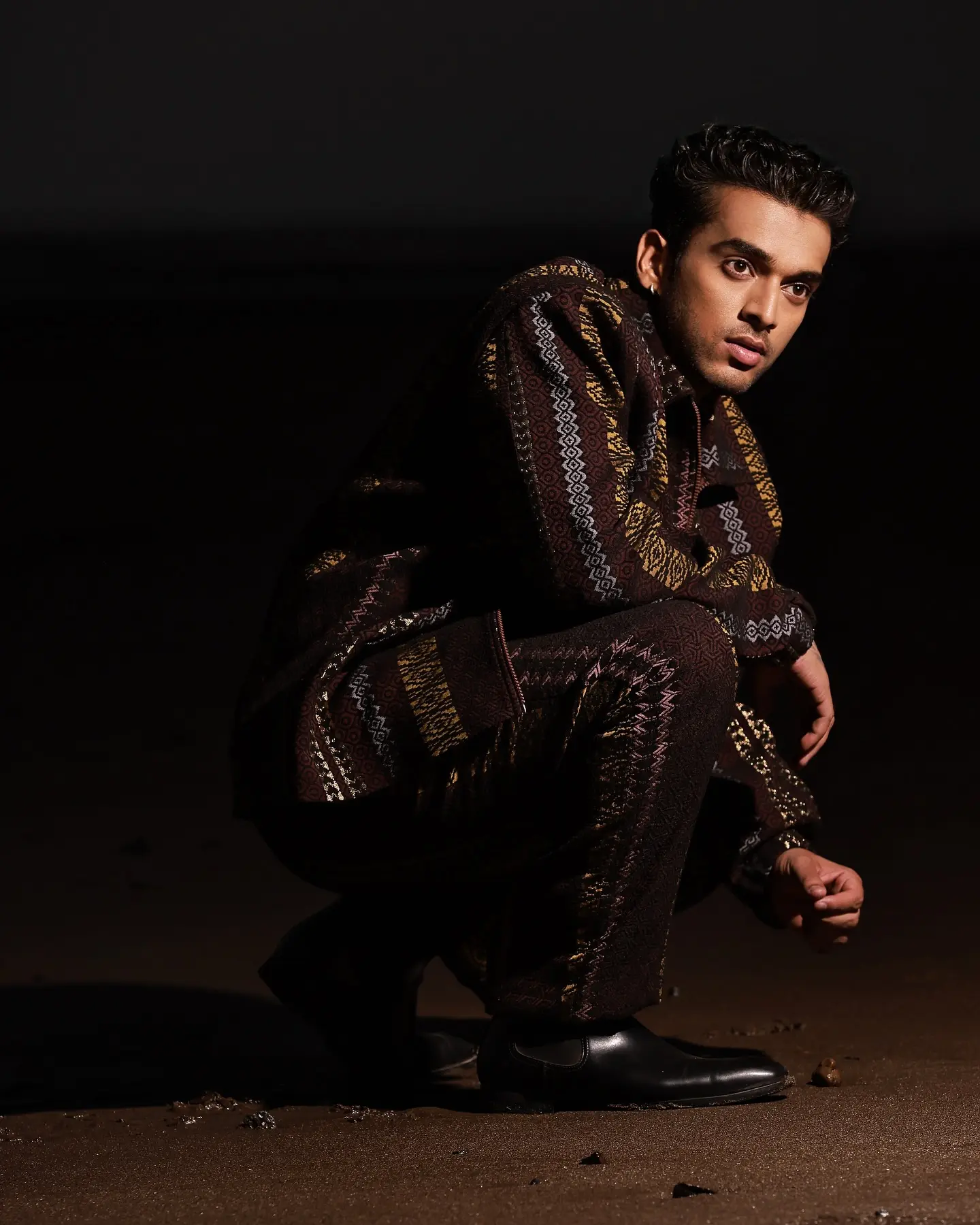 Shailesh Ramugade Shines In Golden Hour Elegance