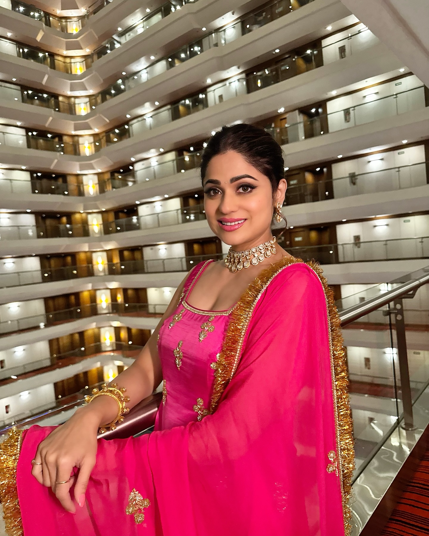 Shamita Shetty Radiates Joy In Traditional Indianwear Traditional charm meets modern flair as India's icon makes a joyful Indianwear statement!!