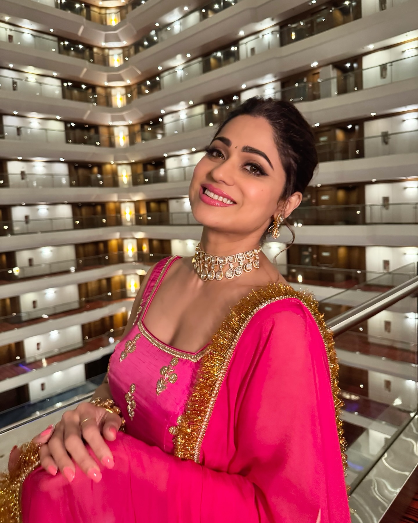 Shamita Shetty Radiates Joy In Traditional Indianwear