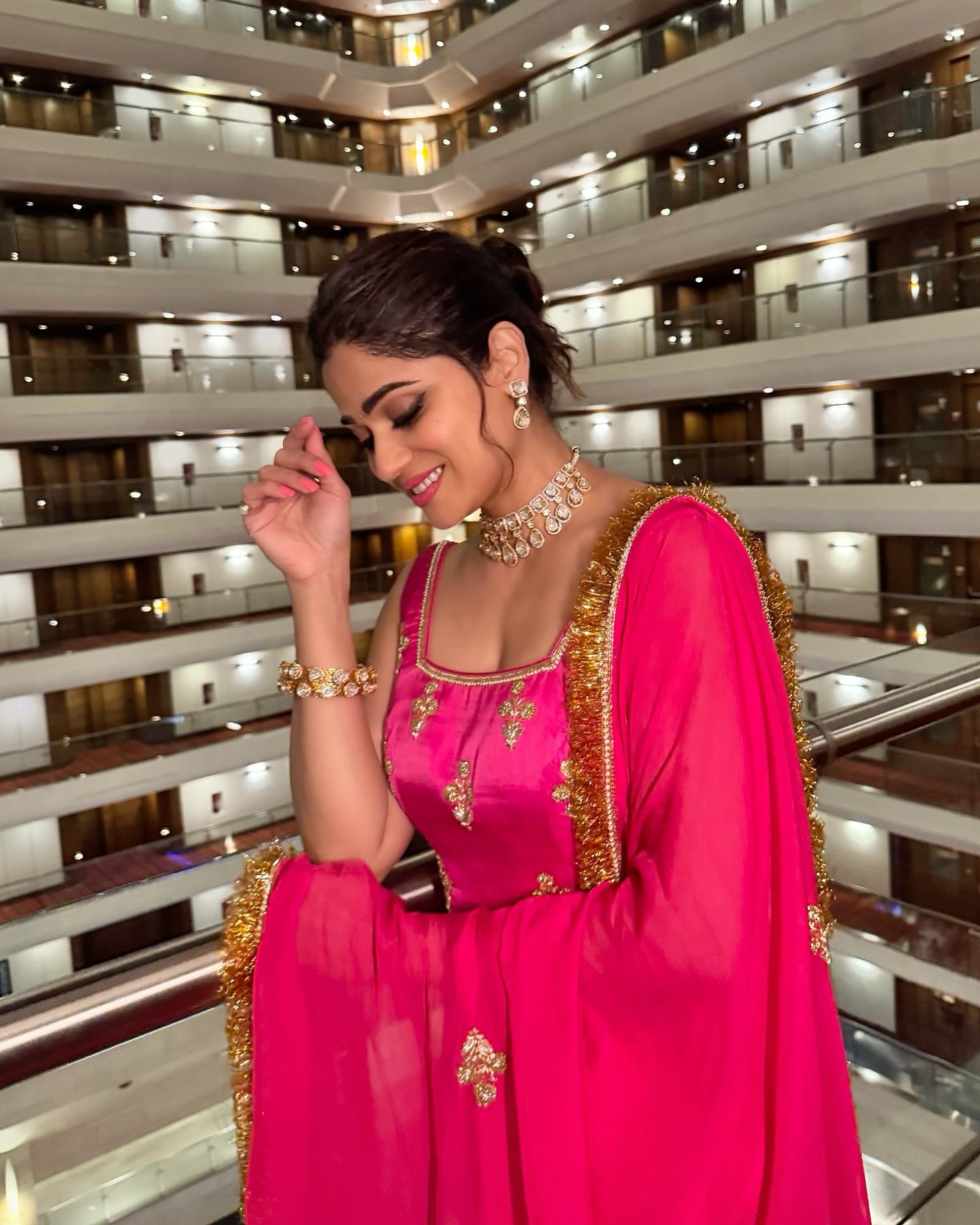 Shamita Shetty Radiates Joy In Traditional Indianwear