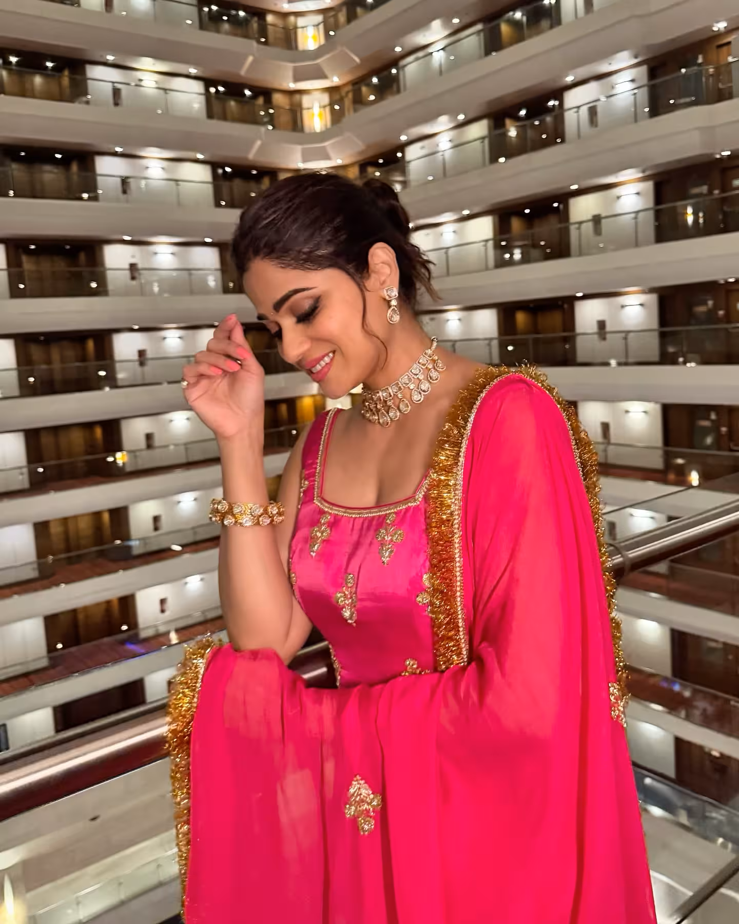 Shamita Shetty Radiates Joy In Traditional Indianwear