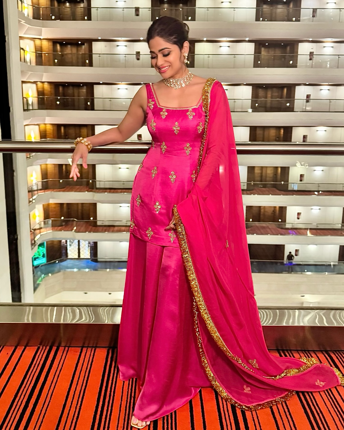 Shamita Shetty Radiates Joy In Traditional Indianwear
