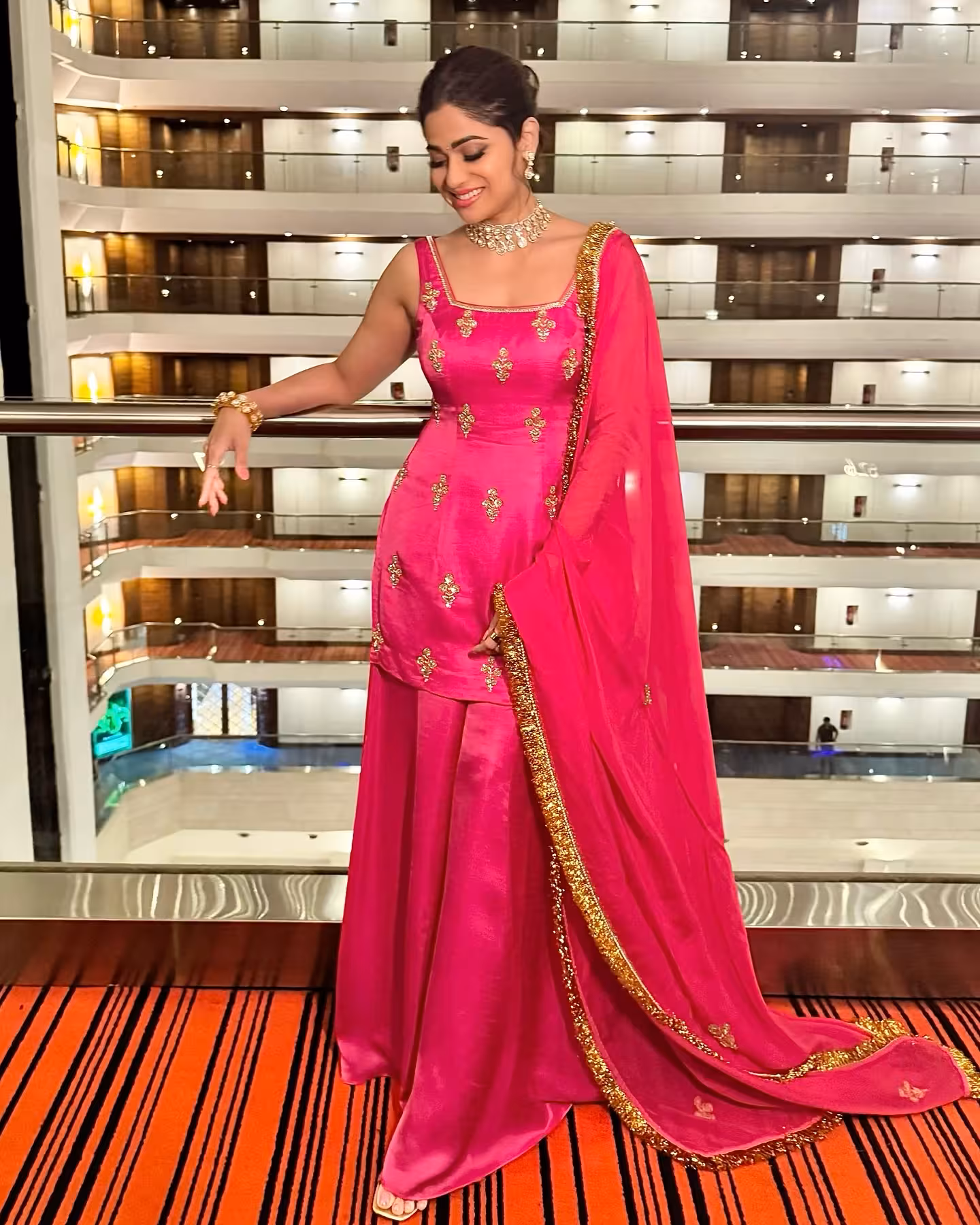 Shamita Shetty Radiates Joy In Traditional Indianwear