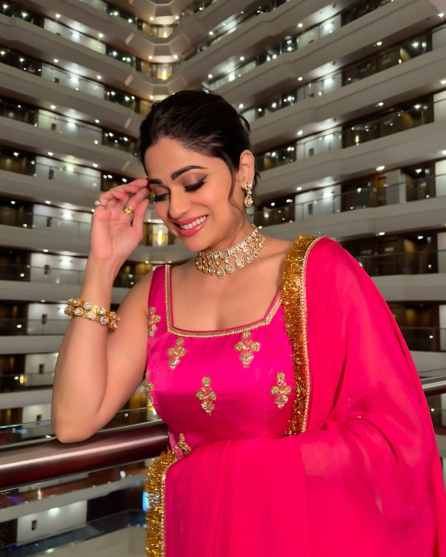 Shamita Shetty Radiates Joy In Traditional Indianwear