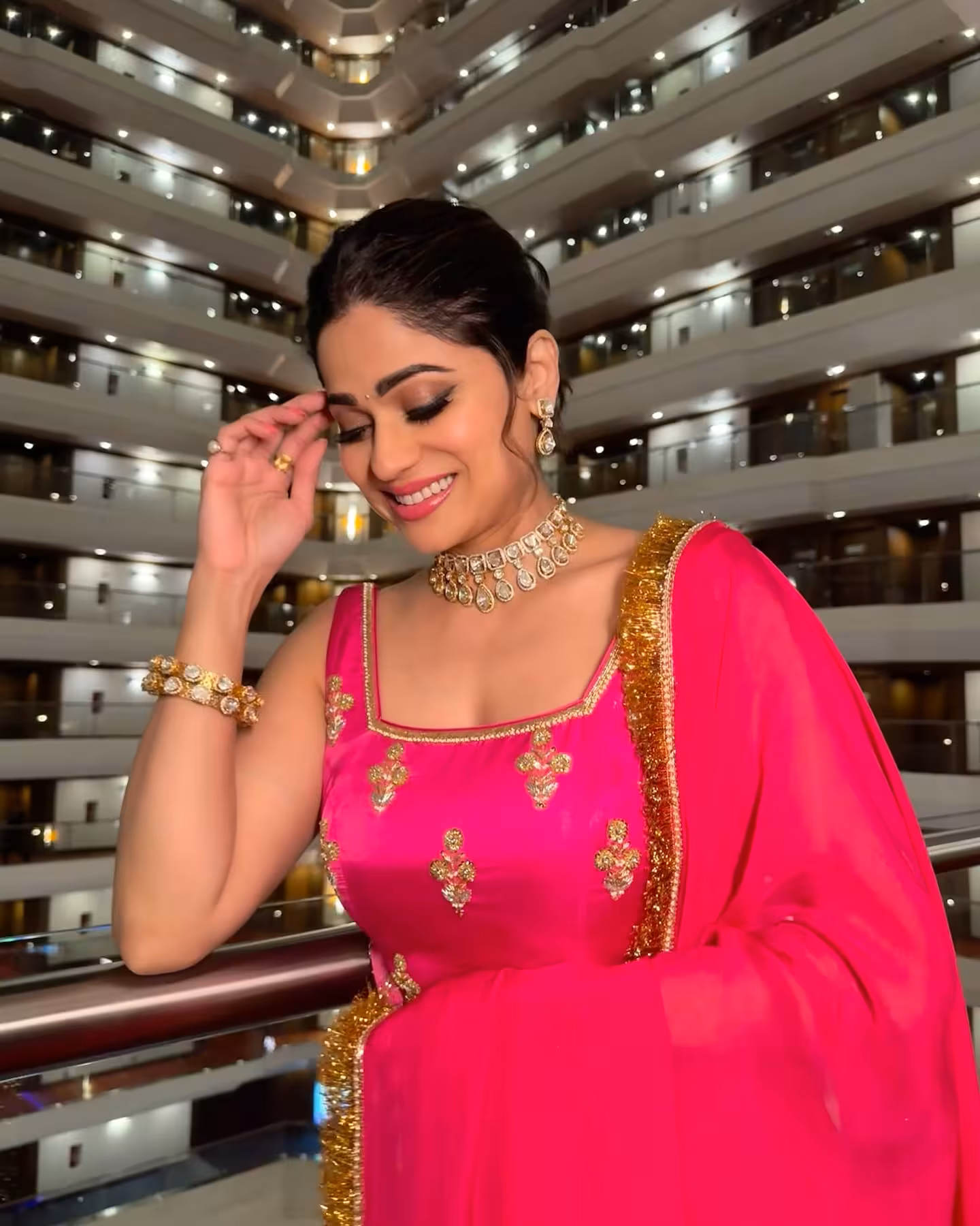 Shamita Shetty Radiates Joy In Traditional Indianwear