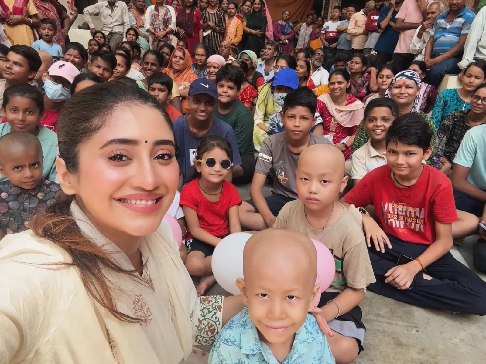Shivangi Joshi’s Heartwarming Birthday Celebration A celebration of life with cherished elders and joyful children, echoing genuine affection.