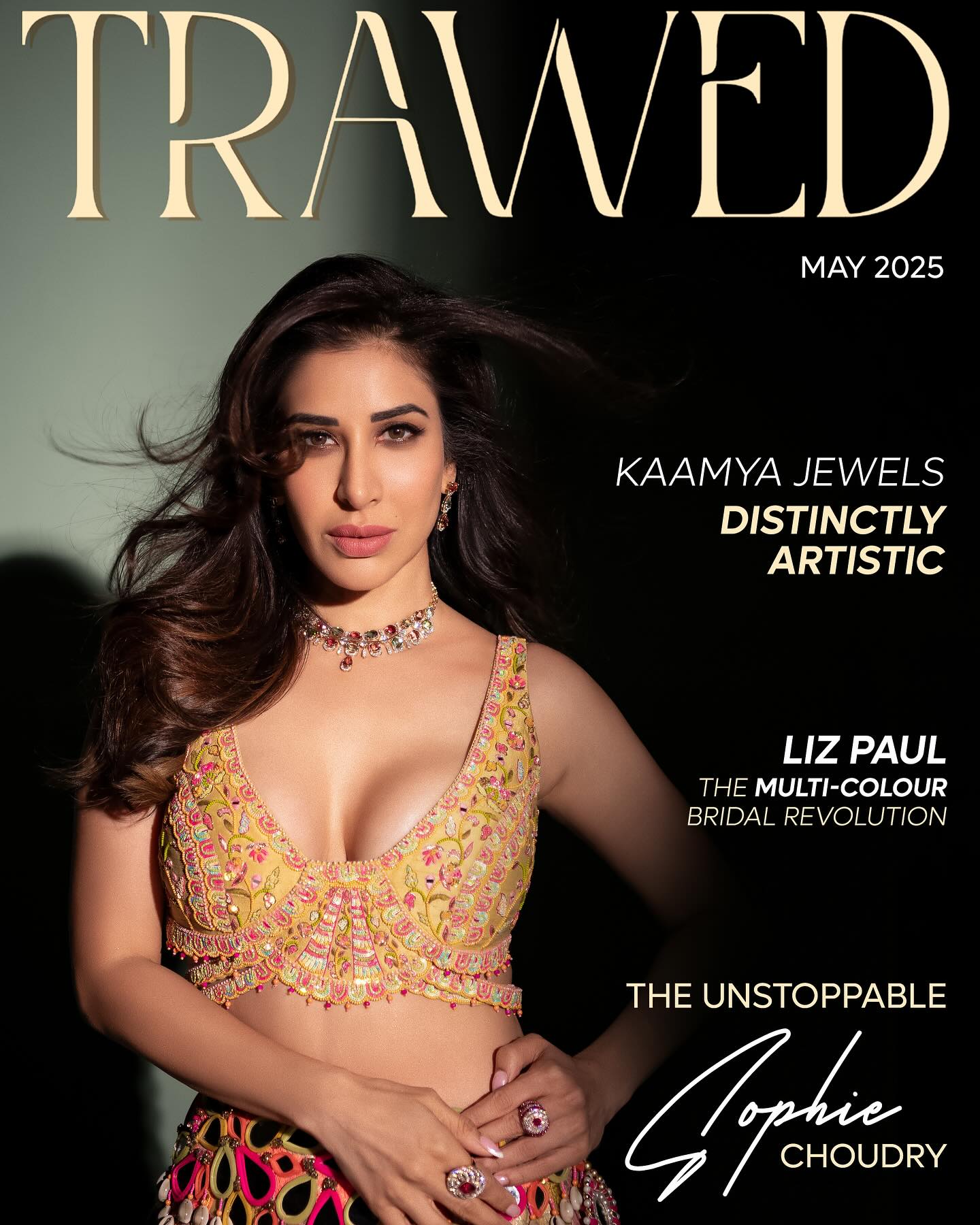 Sophie Choudry lights up TraWed’s debut with a modern bridal look on the cover, hot vibes.