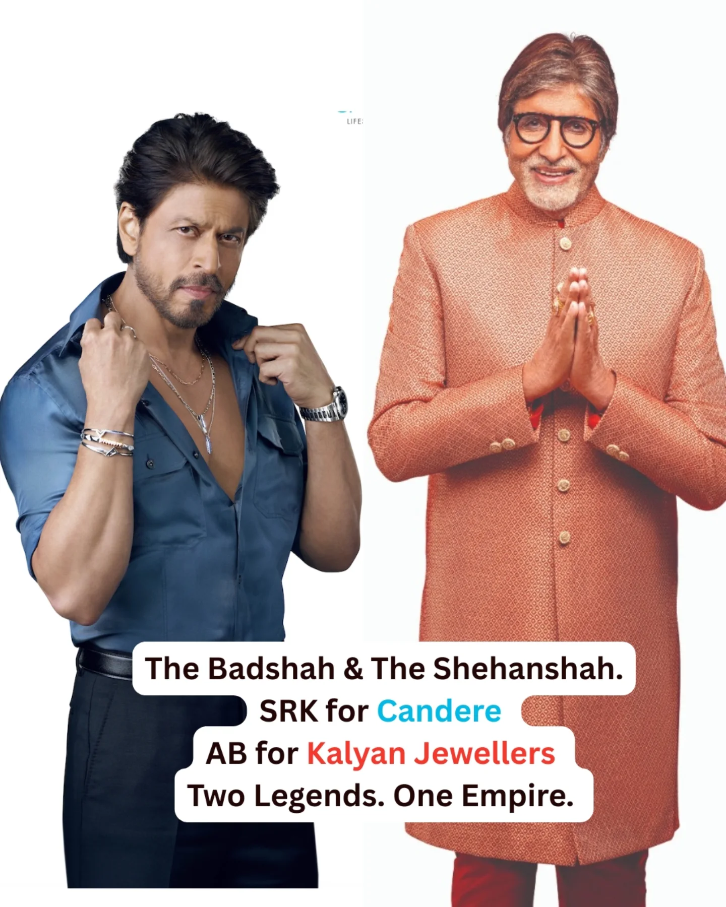 SRK Joins Candere; AB Reigns At Kalyan Two cinema icons shine in the jewellery realm, blending glamour with regal heritage super