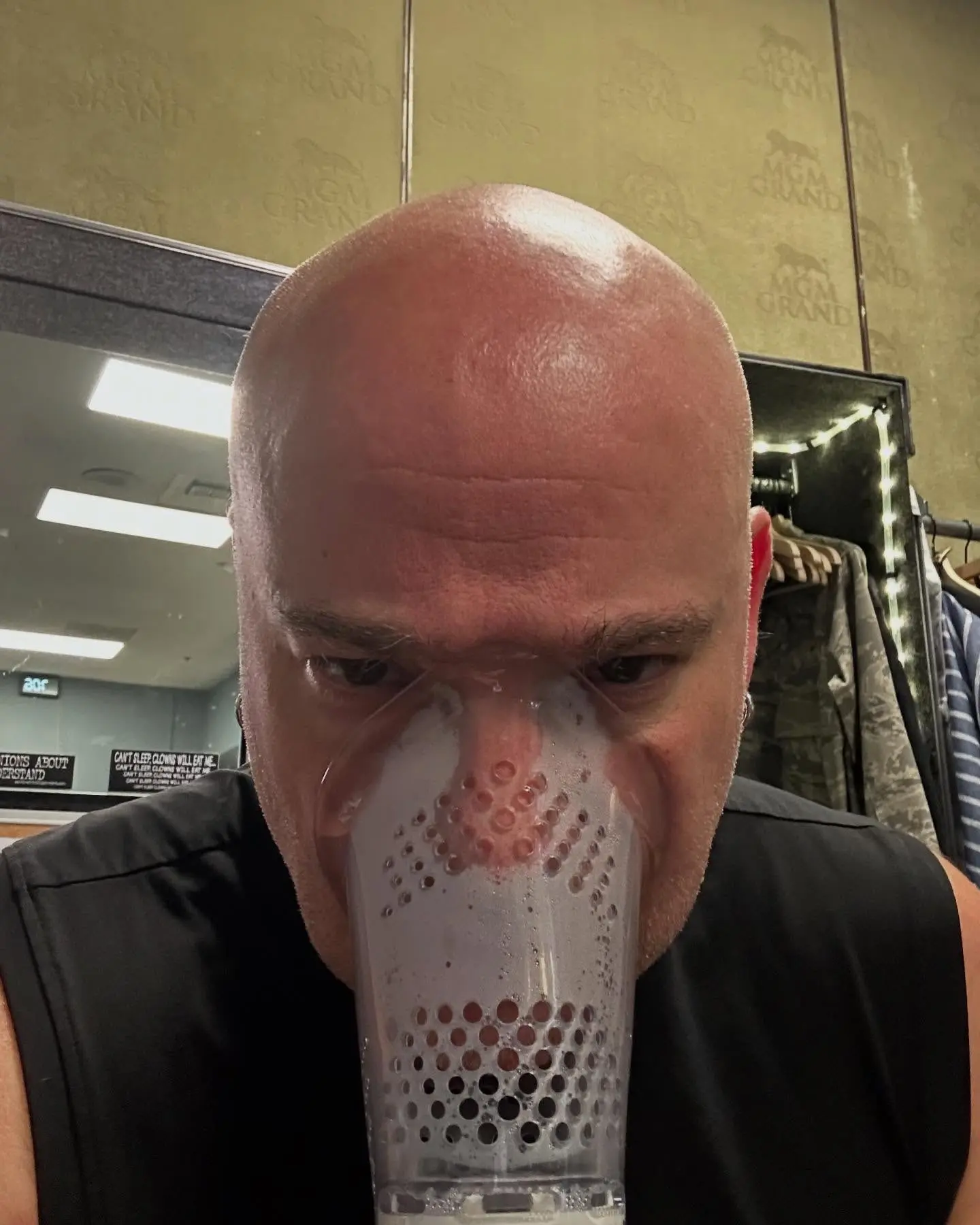 Steam Sparks Performance Vibe Draiman charges the stage with steam and passion, building hype before his epic showtime!