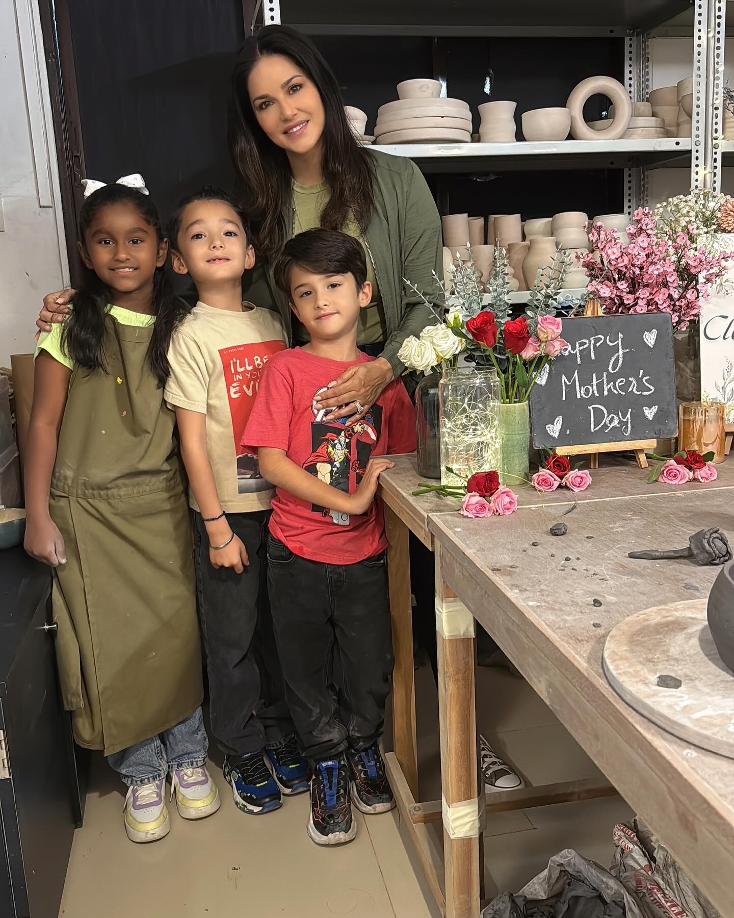 Sunny Leone Celebrates Mother's Day on Instagram