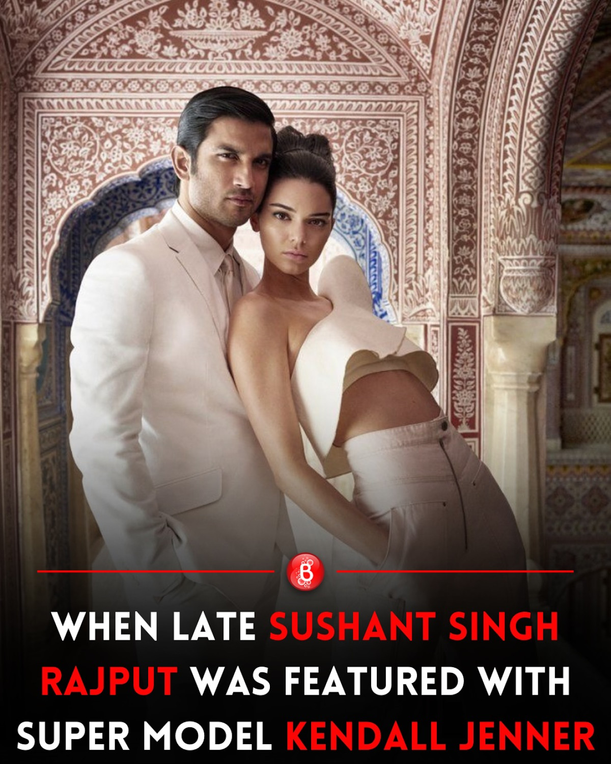 Sushant Singh Rajput & Kendall Jenner Vogue India Frame A memorable 2017 moment merging Bollywood charisma with high fashion allure in Vogue India.