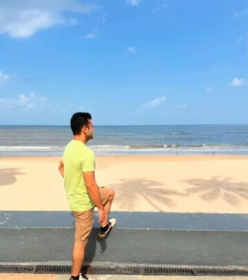Iconic beach photo by film director Tariq Bhat melds nature's serenity with artistic vibes.