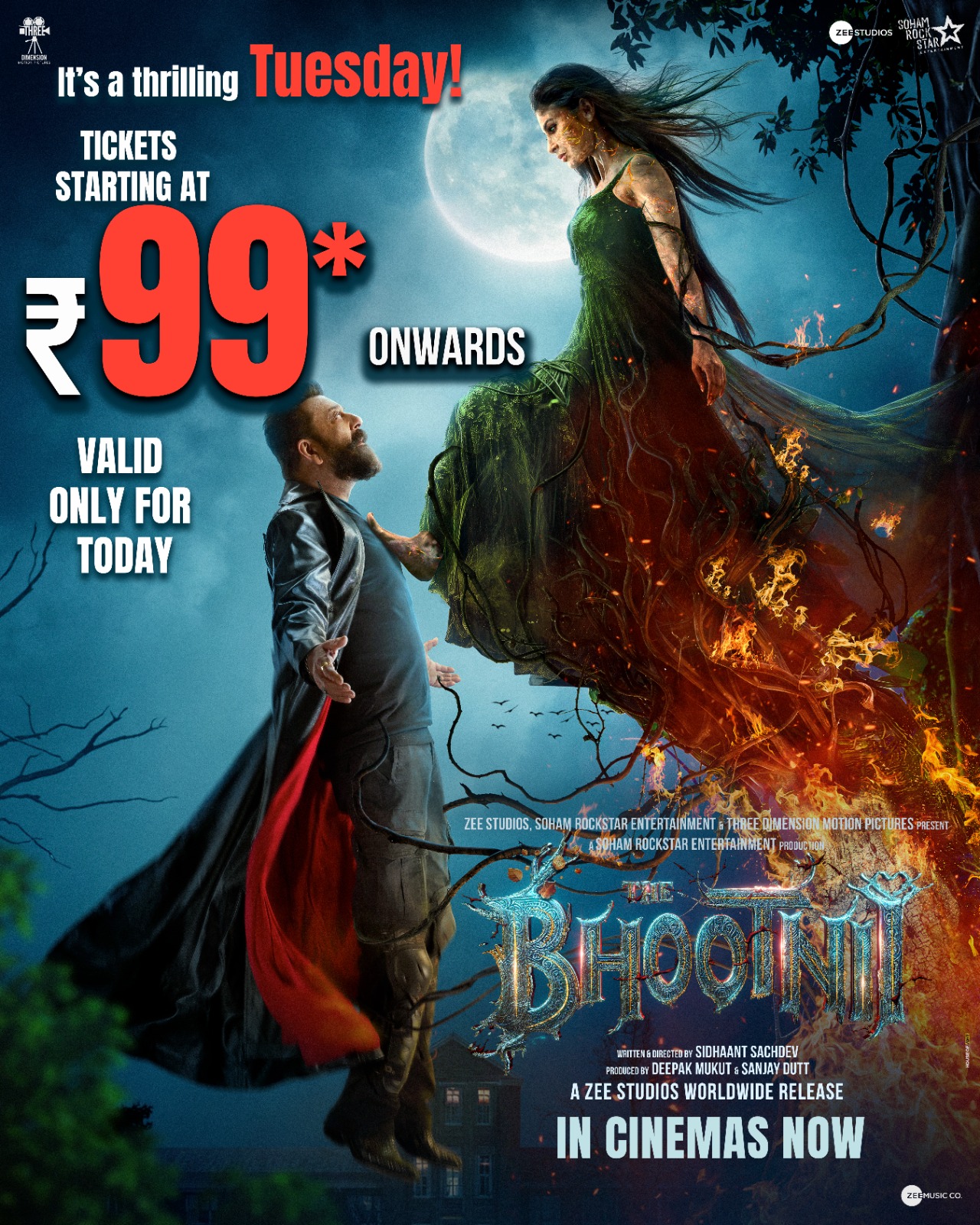 The Bhootnii Cinema Special: ₹99 Ticket Offer Experience chills & thrills with an exclusive today-only ₹99 ticket offer at local cinemas