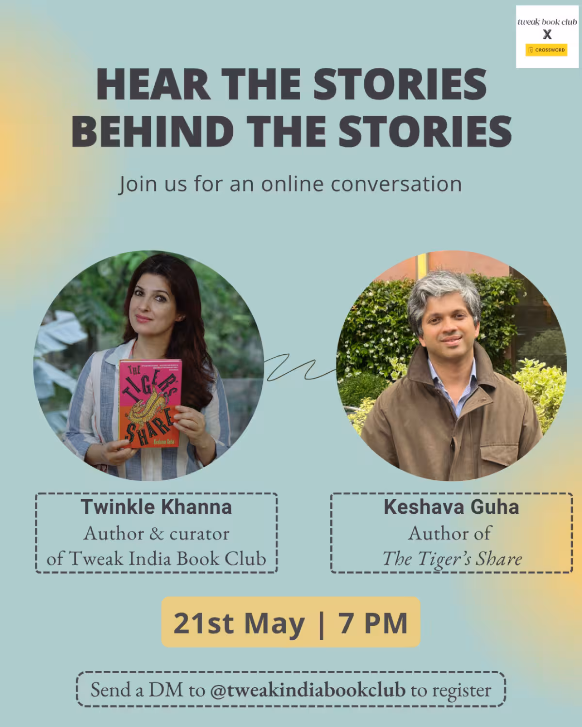 The Tiger’s Share: Modern Family Dynamics Unveiled Join Twinkle Khanna and Keshava Guha as they humorously dissect family quirks live now!!!