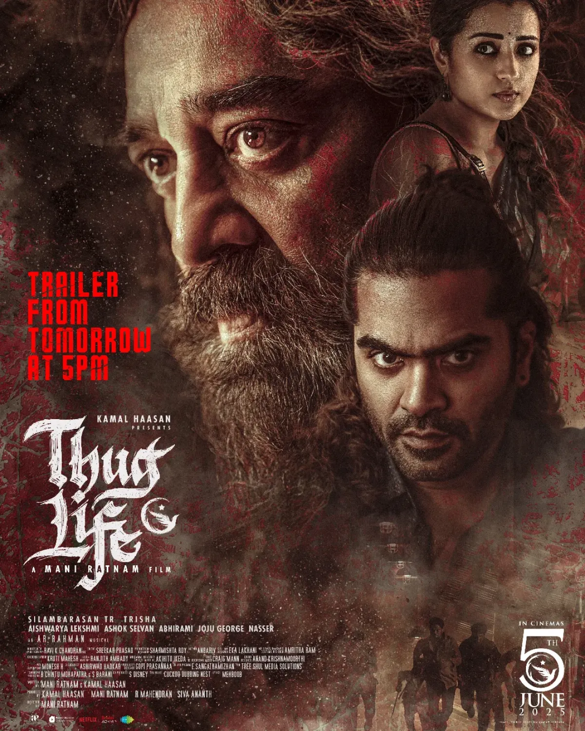 Thuglife Trailer Launches Tomorrow At 5 PM Epic blend of iconic filmmakers and music legends sets the stage for cinemas revolution!!!