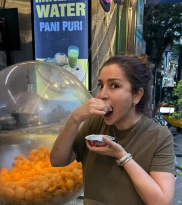Tisca Chopra Celebrates Paani Puri Break