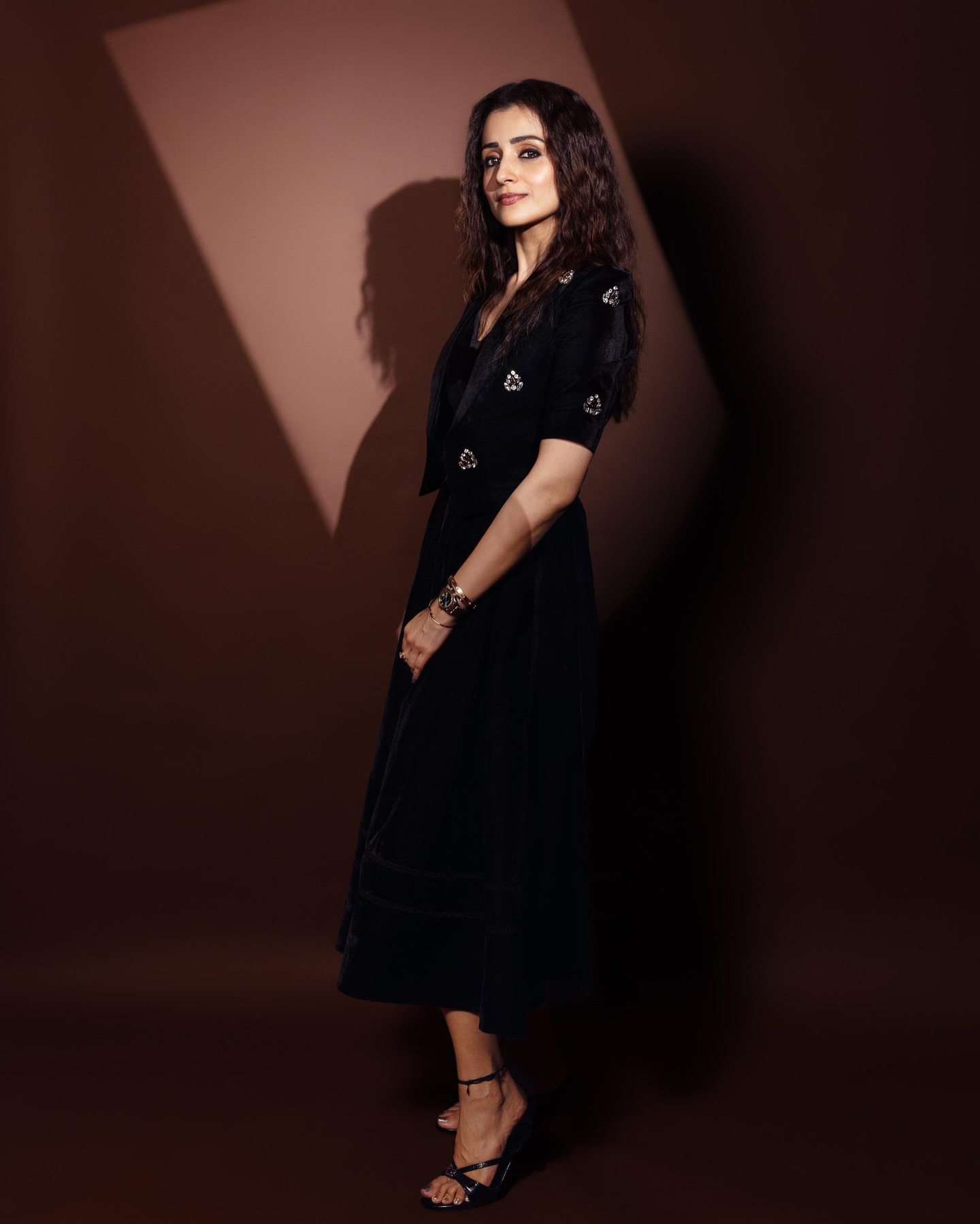 Trisha Krishnan Stuns In Black Dress Filmfare shows Trisha Krishnan’s chic style in an elegant black dress at a grand gala night