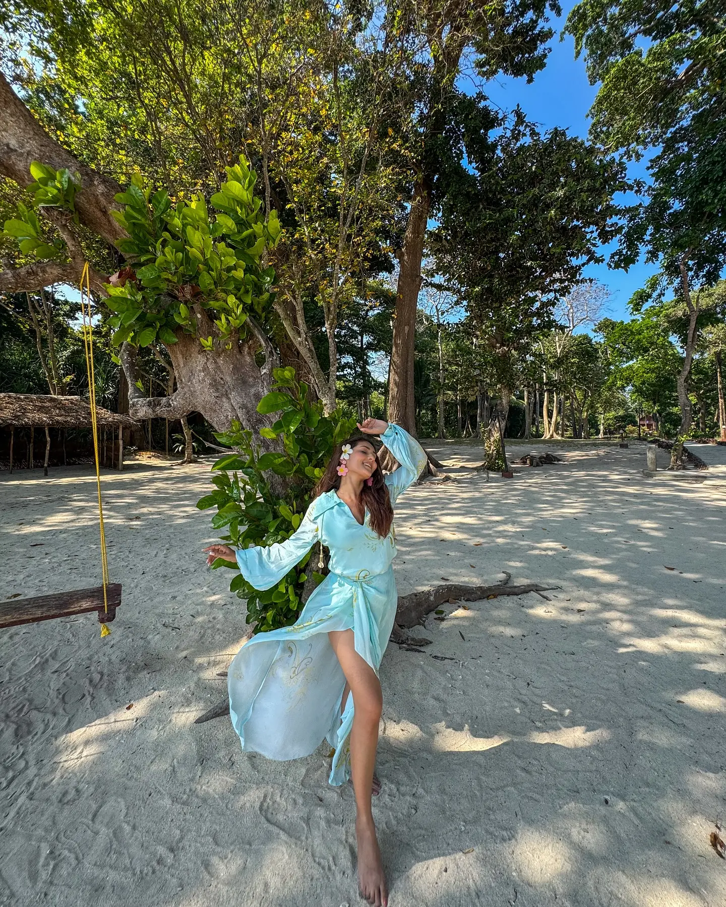Tropical Escape: Krittika M Sharma Rocks Beach Chic Actor Krittika shines in a beachside look styled for tropical adventure in sunny paradise.