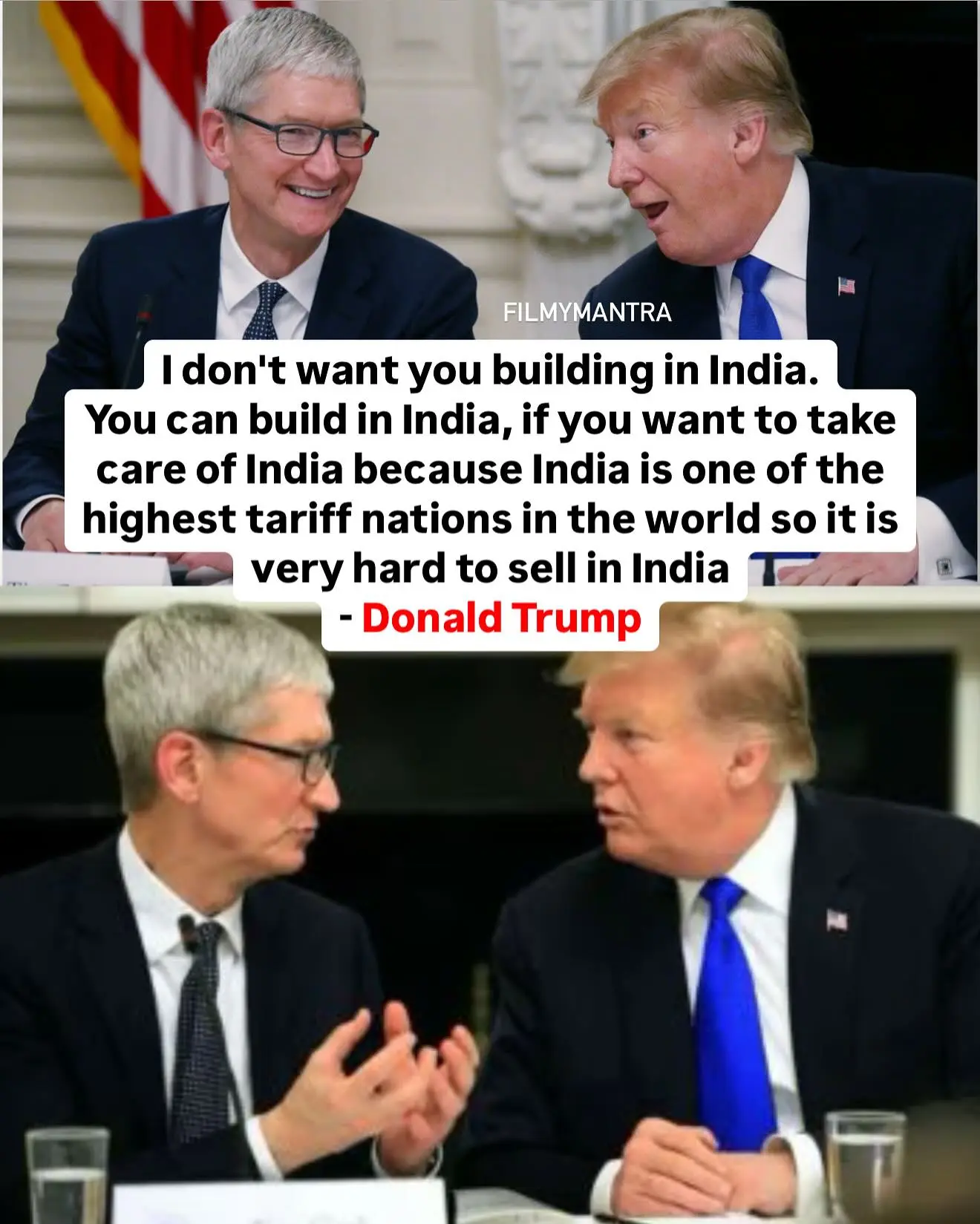Trump Tells Tim Cook: No Building In India