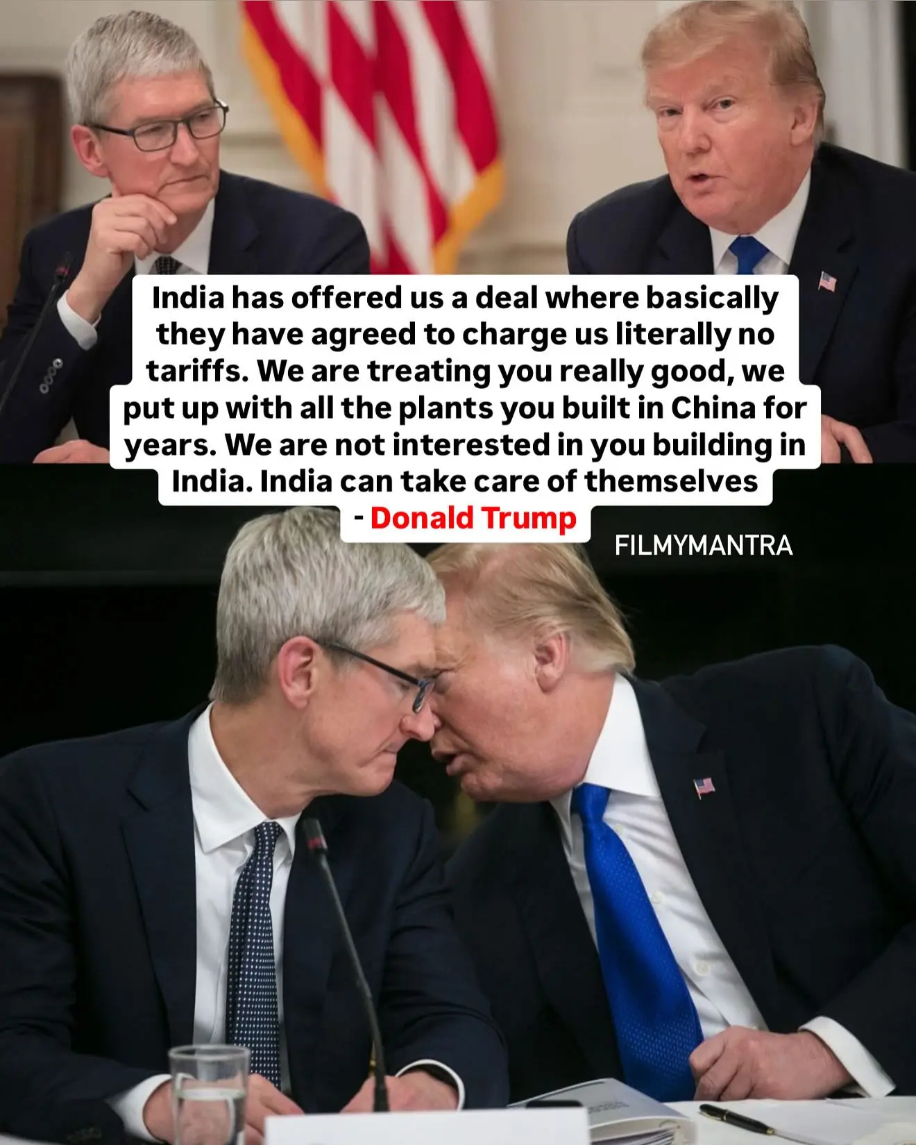 Trump Tells Tim Cook: No Building In India