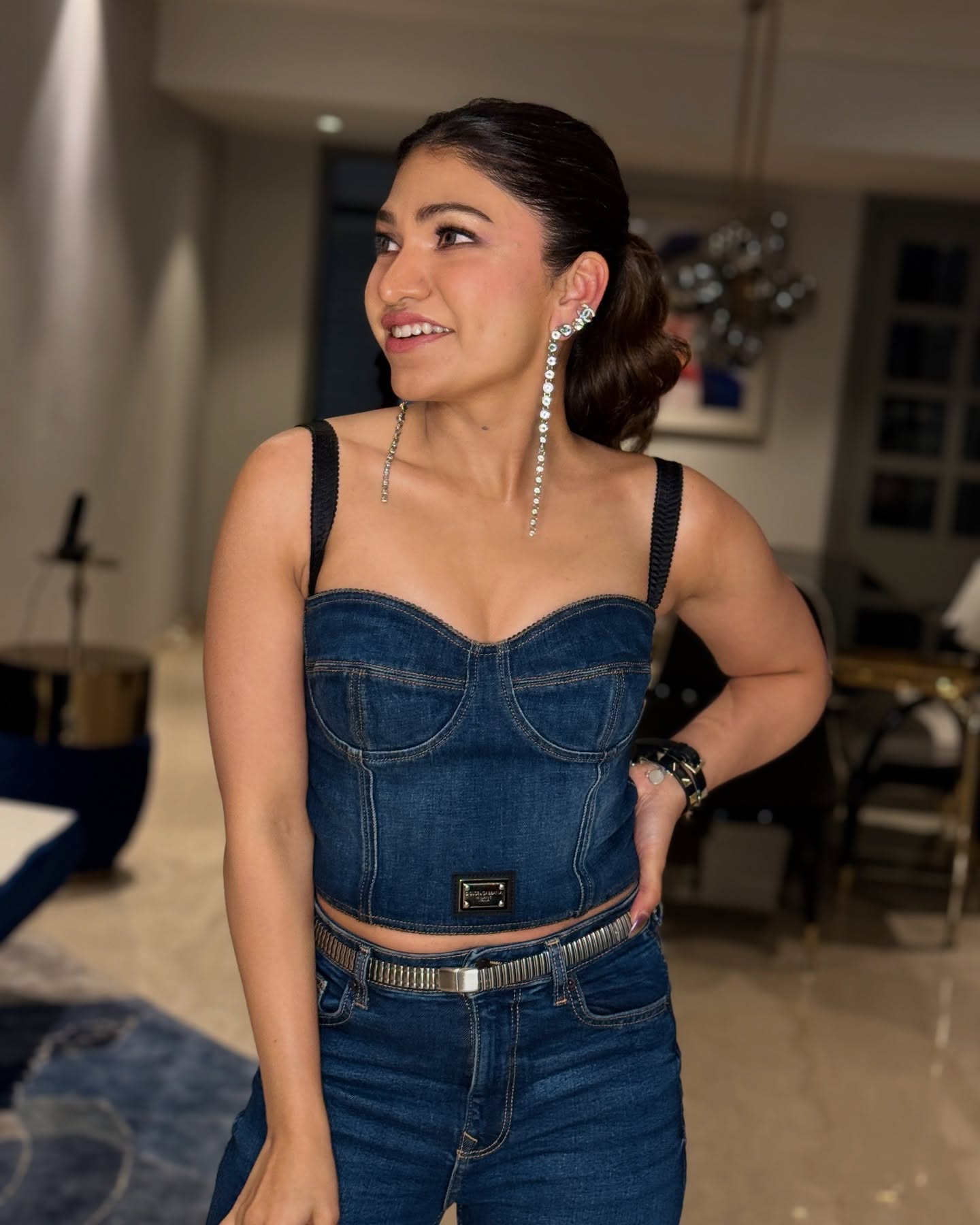 Tulsi Kumar Flaunts Bold Denim and Chic Accessories