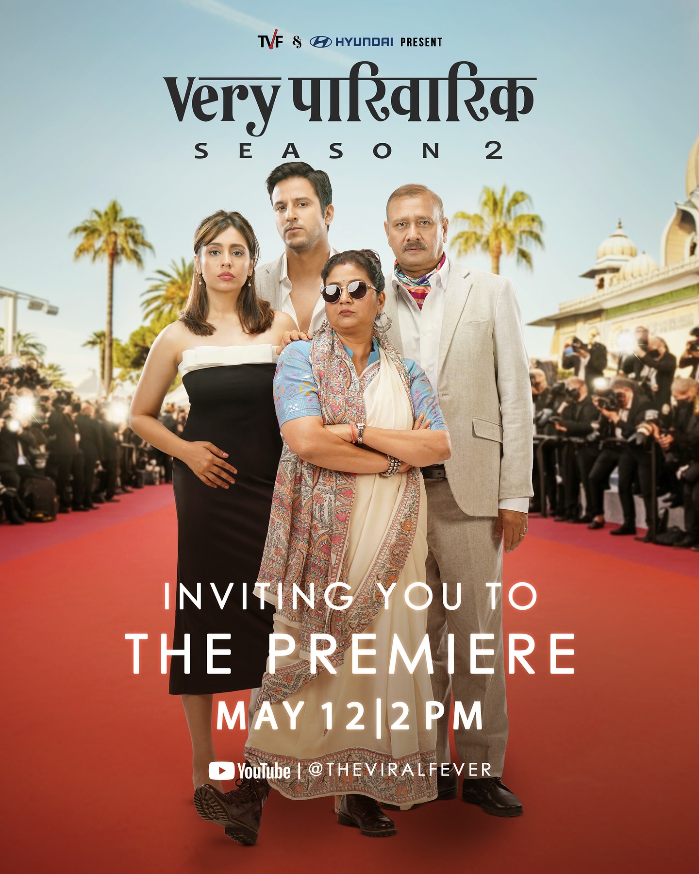 Couture chaos meets premiere dazzle as TVF gears up for Very Parivarik debut at 2 PM sharp.
