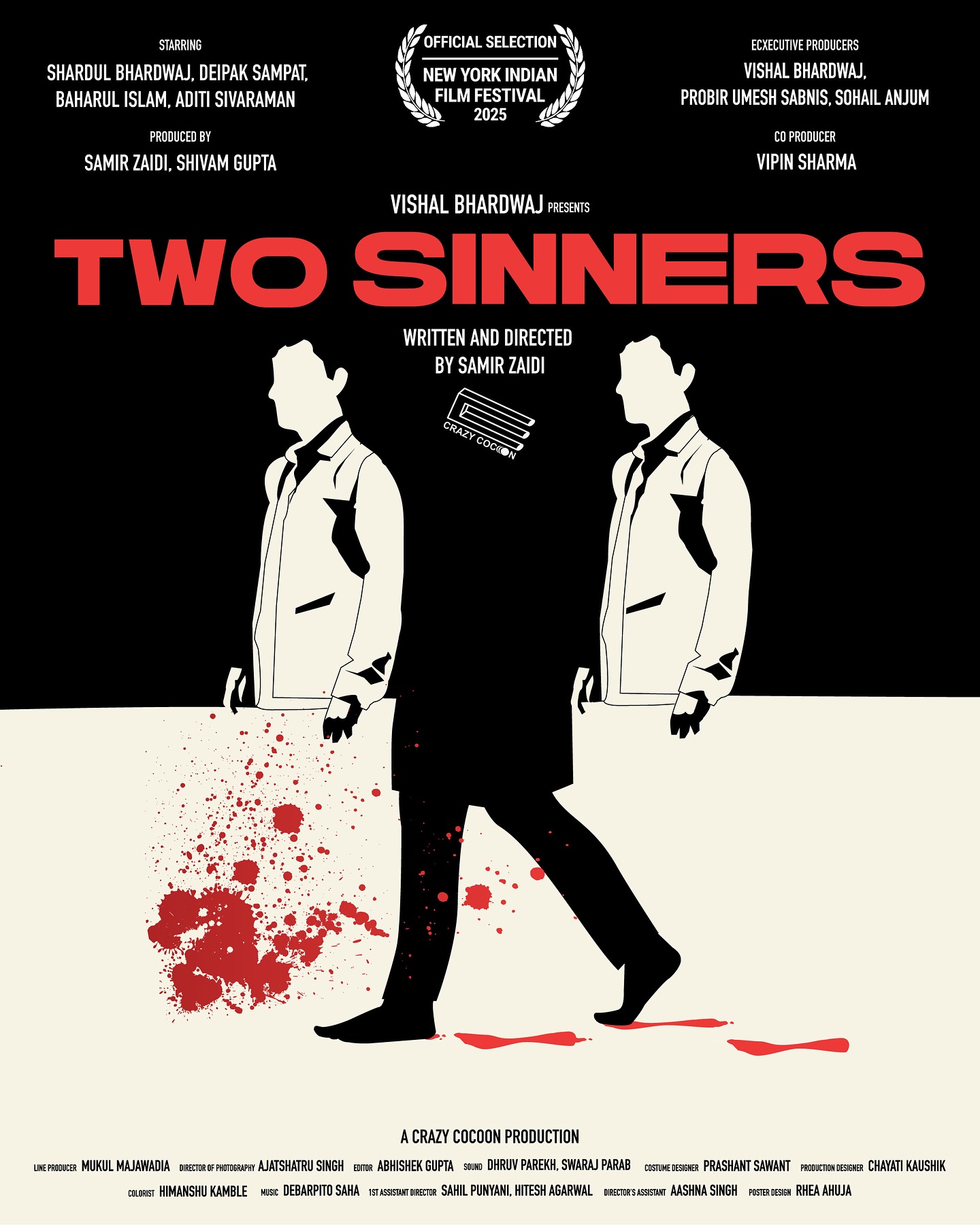 Two Sinners Official Poster Unveiled Unveiling the striking 'Two Sinners' poster as a bold short film debuts at NYIFF 2025.