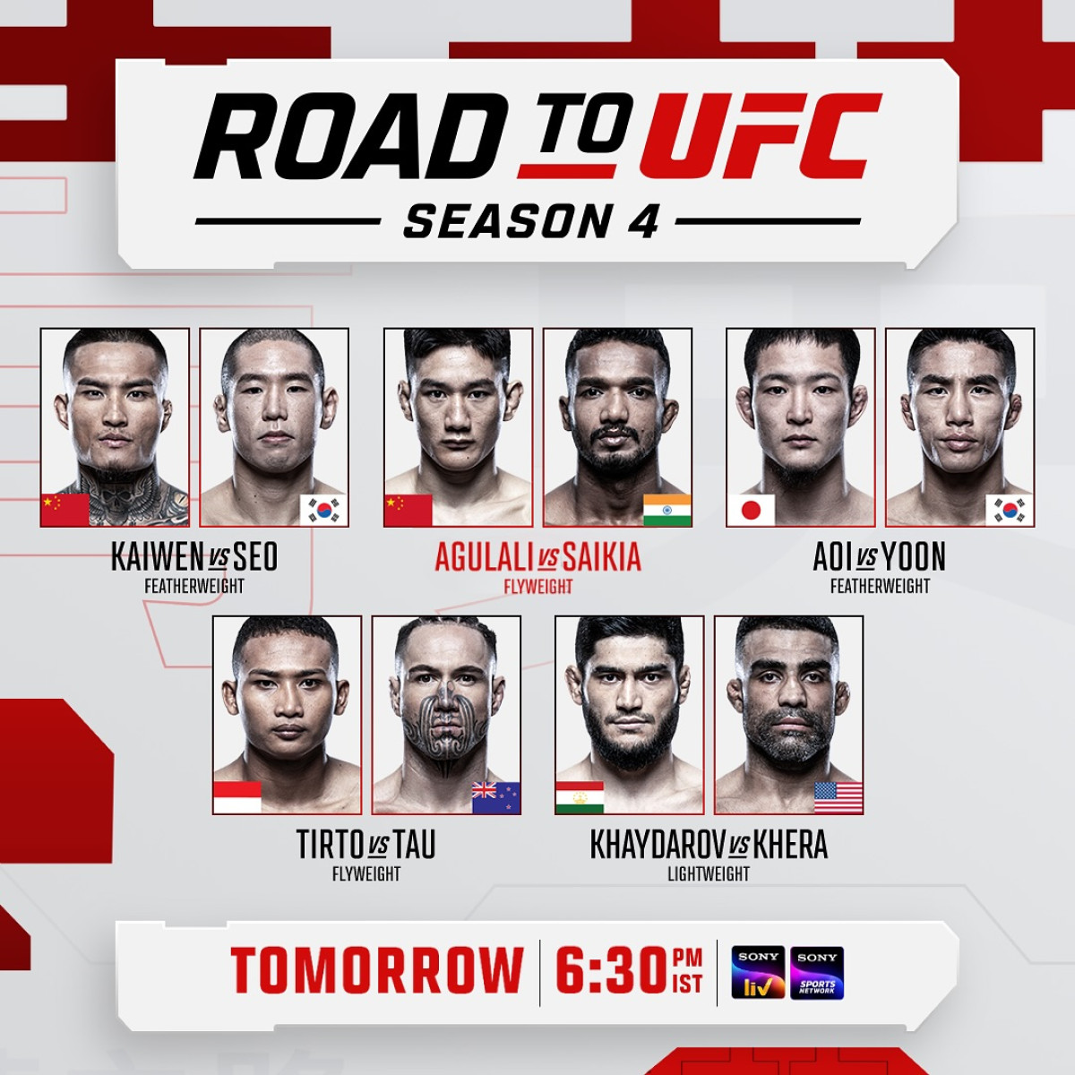 UFC Contract Journey Begins Tomorrow Catch @_mridulsaikia vs Agulali in RTU4 Ep2 at 6:30 on Sony Sports & SonyLIV India - Live