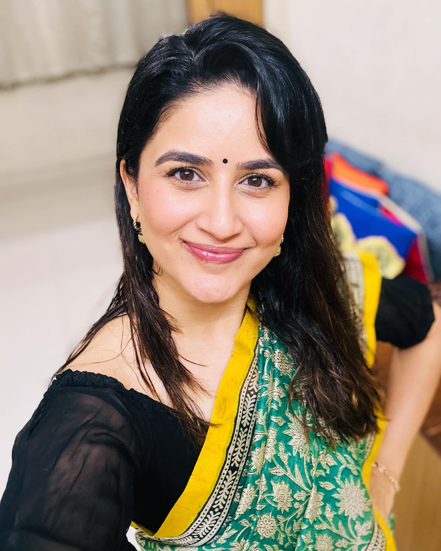 Vaidehi Parashurami Embraces Ethnic Vibes Effortless style meets rich tradition as Vaidehi shines on a serene, vibrant Sunday scene.