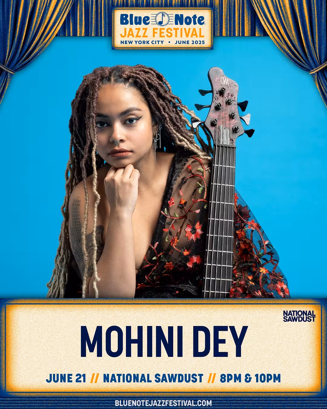 Virtuoso Bassist Mohini Dey to Rock Blue Note Jazz Festival